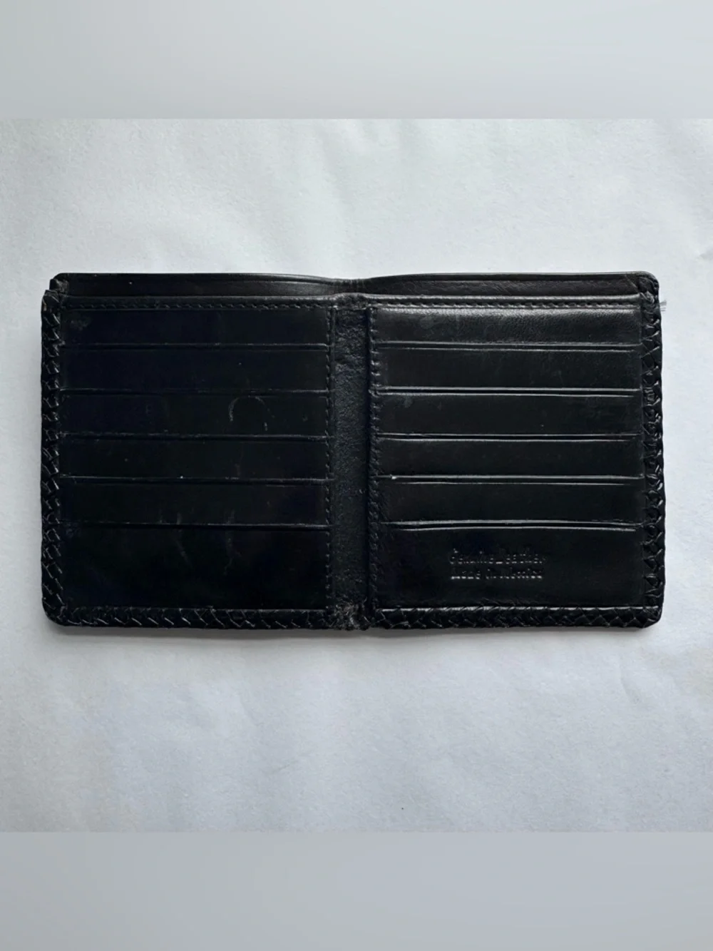Black Genuine Leather Tooled Wallet Horses Deer Animals Western Made in Mexico